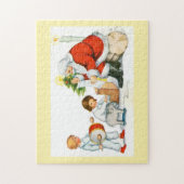 Sinterman en kinderen legpuzzel (Verticaal)