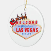 Sinterman en rendier op Las Vegas Sign Ornament (Links)