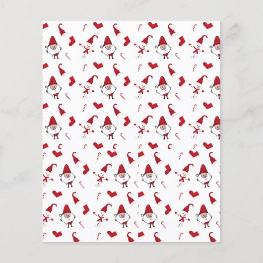 Sinterman en Snowman, Santa Claus Entertainer Adve Flyer (Achterkant)