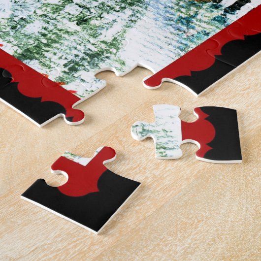 Sinterman en zijn rendierpuzzel legpuzzel (Zijkant)