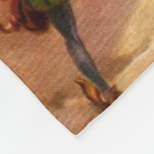 Sinterman in de rendierbarn fleece deken (Hoek)