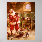 Sinterman in de rendierbarn poster (Voorkant)