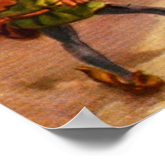 Sinterman in de rendierbarn poster (Hoek)