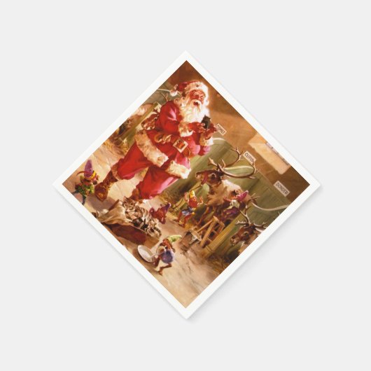 Sinterman in de rendierbarn servet (Hoek)