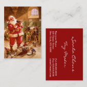Sinterman in de rendierbarn visitekaartje (Voorkant / Achterkant)