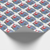 Sinterman in de telefooncel van de politie cadeaupapier (Hoek)