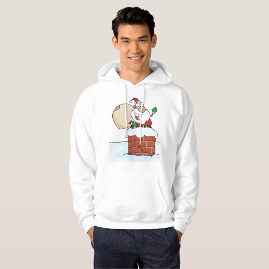 Sinterman in een Chimney Festive Hoodie (Voorkant volledig)