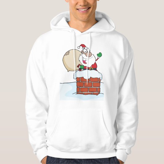 Sinterman in een Chimney Festive Hoodie (Voorkant)