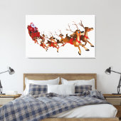 Sinterman in een smalle muur canvas afdruk (Insitu (Slaapkamer))