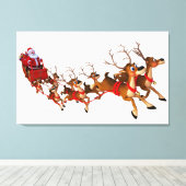 Sinterman in een smalle muur canvas afdruk (Insitu (Houten vloer))