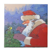 Sinterman met Bird Tegeltje (Voorkant)
