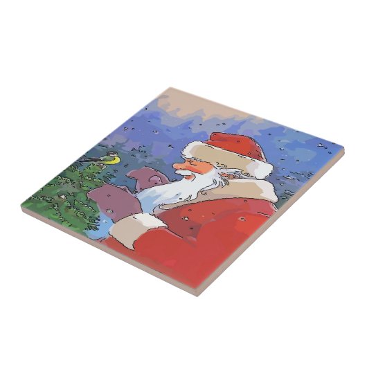 Sinterman met Bird Tegeltje (Zijkant)