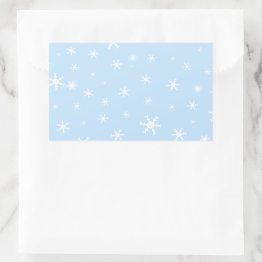 Sinterman met boom rechthoekige sticker (Tas)