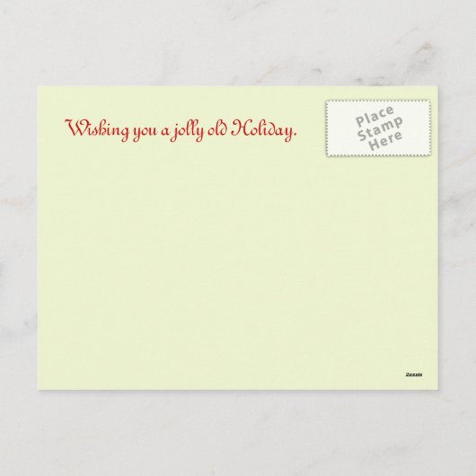 Sinterman met geschenken feestdagenkaart (Achterkant)