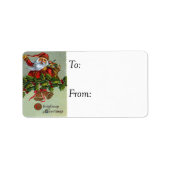 Sinterman met Holly  Gift Label (Voorkant)