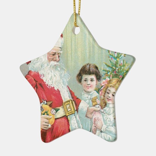 Sinterman met kinderen keramisch ornament (Links)