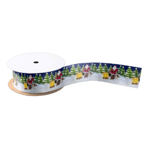 Sinterman met S'mores en Cavalier King Charles Satijnen Lint