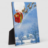 Sinterman met zijn vliegende rendiertje fotoplaat (Zijkant)