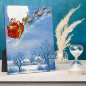 Sinterman met zijn vliegende rendiertje fotoplaat (Zijkant)