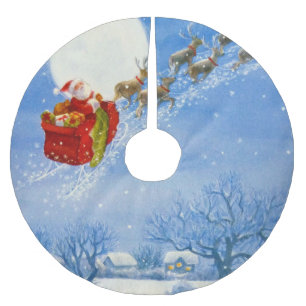 Sinterman met zijn vliegende rendiertje kerstboom rok