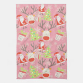 Sinterman, rendier, kerstboom en Plant Theedoek (Verticaal)