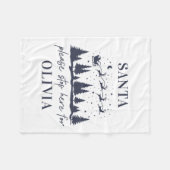 Sinterman, stop hier alsjeblieft voor Kerstmis tra Fleece Deken (Voorkant (Horizontaal))