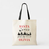 Sinterman, stop hier alsjeblieft voor Kerstmis tra Tote Bag (Achterkant)