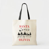 Sinterman, stop hier alsjeblieft voor Kerstmis tra Tote Bag (Voorkant)