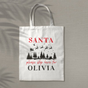 Sinterman, stop hier alsjeblieft voor Kerstmis tra Tote Bag