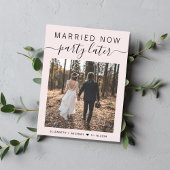 Sinterpartij later Foto roze bruiloft Aankondigingskaart