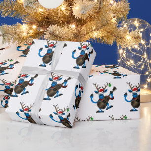 Sinterrendel met gitaar cadeaupapier