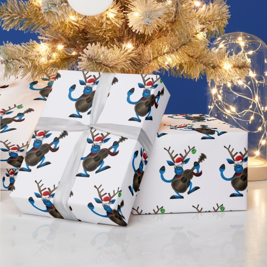 Sinterrendel met gitaar cadeaupapier (Feestdagen)