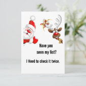 Sinterrendier Bedankkaart (Staand voorkant)