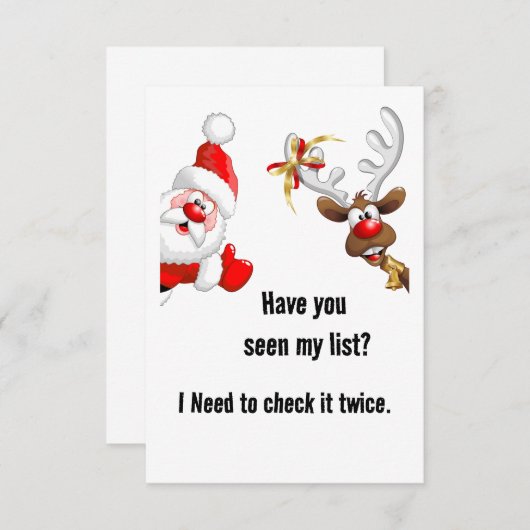 Sinterrendier Bedankkaart (Voorkant / Achterkant)