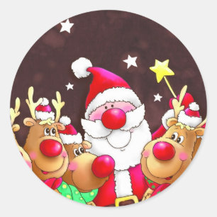 Sinterrendier Ronde Sticker