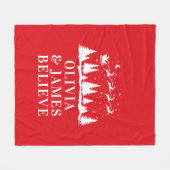 Sinterrendiertjes geloven dat kerstrood is fleece deken (Voorkant (Horizontaal))