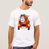Sinterrenner en renrendierauto met cadeautjes t-shirt (Voorkant)