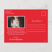 Sinterrode kerstmanserie Foto Feestdagenkaart (Achterkant)