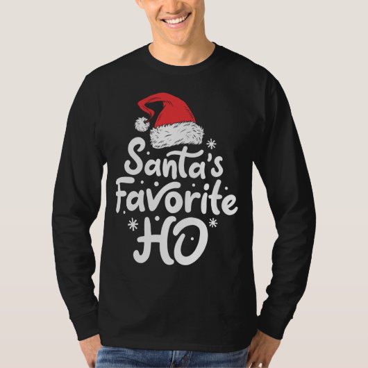 Sinters favoriete Ho Funny Kerstvrouwen Kerstmis S T-shirt (Voorkant)
