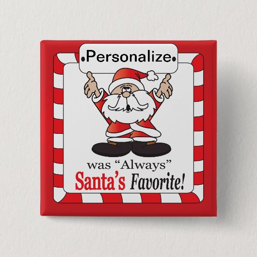 Sinters favoriete kerstHumor Vierkante Button 5,1 Cm (Voorkant)