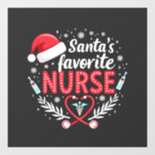 Sinters favoriete kerstverpleegster raamsticker (Vel)