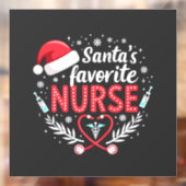 Sinters favoriete kerstverpleegster raamsticker (Vel 2)