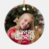 Sinters favoriete Kinder Baby Kerstmis Keramisch Ornament (Achterkant)