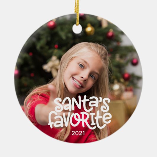 Sinters favoriete Kinder Baby Kerstmis Keramisch Ornament (Achterkant)