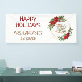 Sinters favoriete leraar Prettige feestdagen Kerst Spandoek (Beurs)