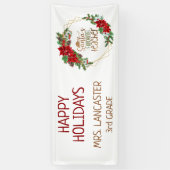 Sinters favoriete leraar Prettige feestdagen Kerst Spandoek (Verticaal)