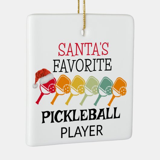 Sinters favoriete Pickleball Player Keramisch Ornament (Rechts)