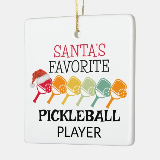 Sinters favoriete Pickleball Player Keramisch Ornament (Links)