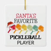 Sinters favoriete Pickleball Player Keramisch Ornament (Achterkant)