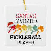 Sinters favoriete Pickleball Player Keramisch Ornament (Voorkant)